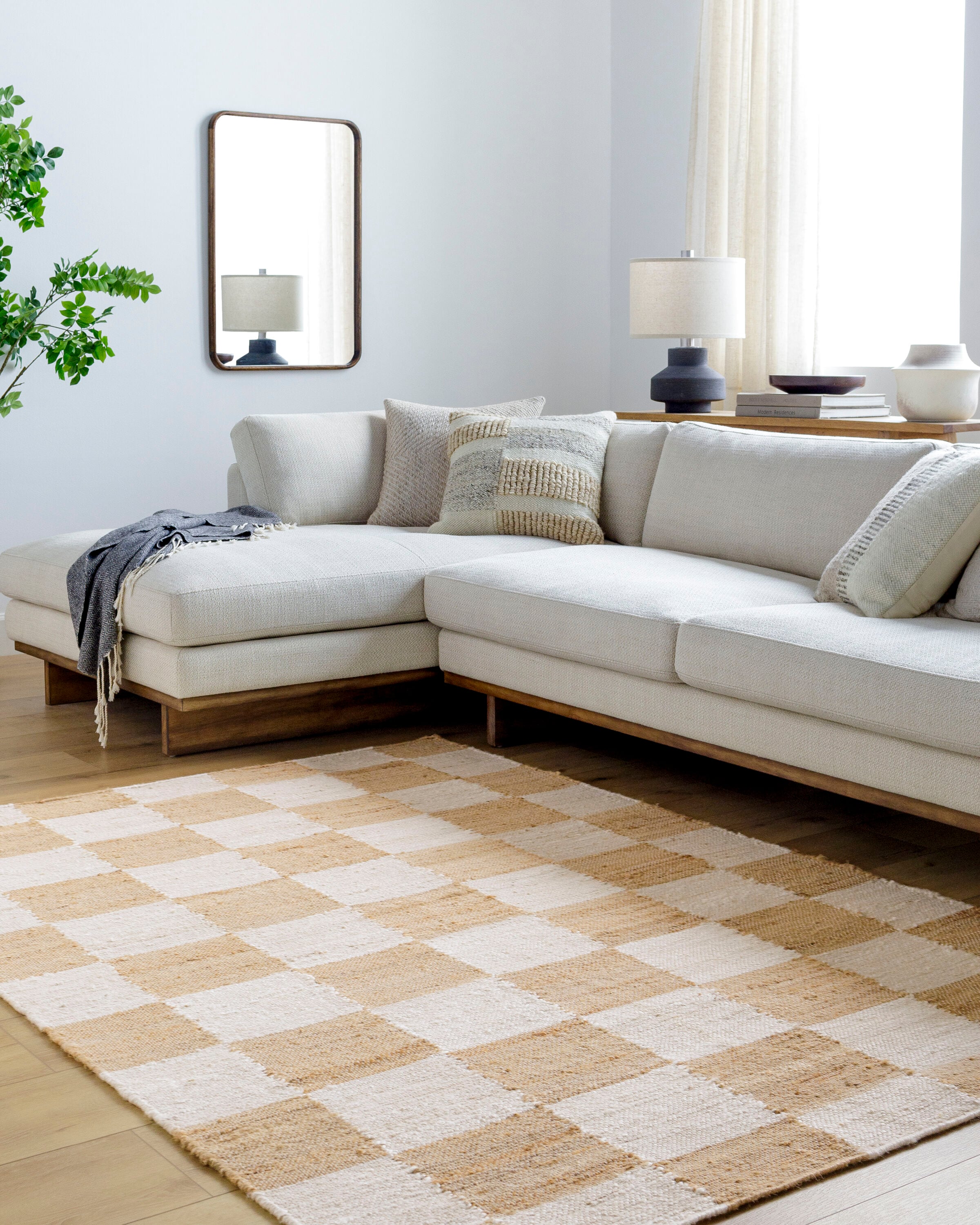 Livabliss BOKY2302-912 Becki Owens Kamey 9 x 12 (ft) Tufted Jute Brown Rectangular Indoor Chevron Area rug