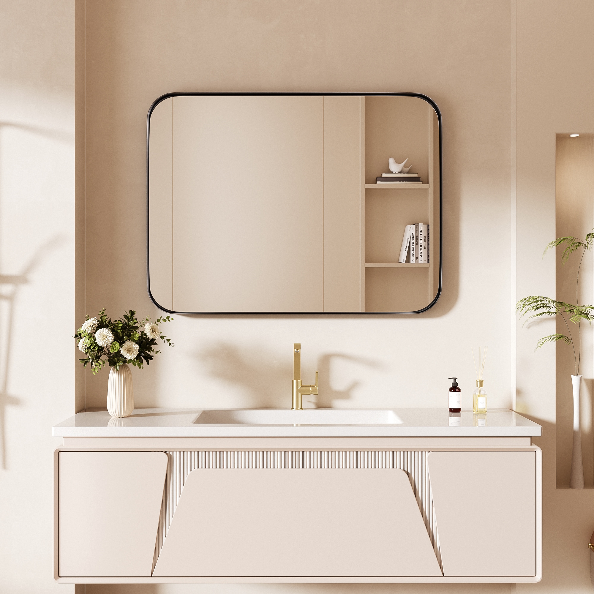 LOVMOR Y-TM2432-B Framed-Bath-Mirrors - View #2