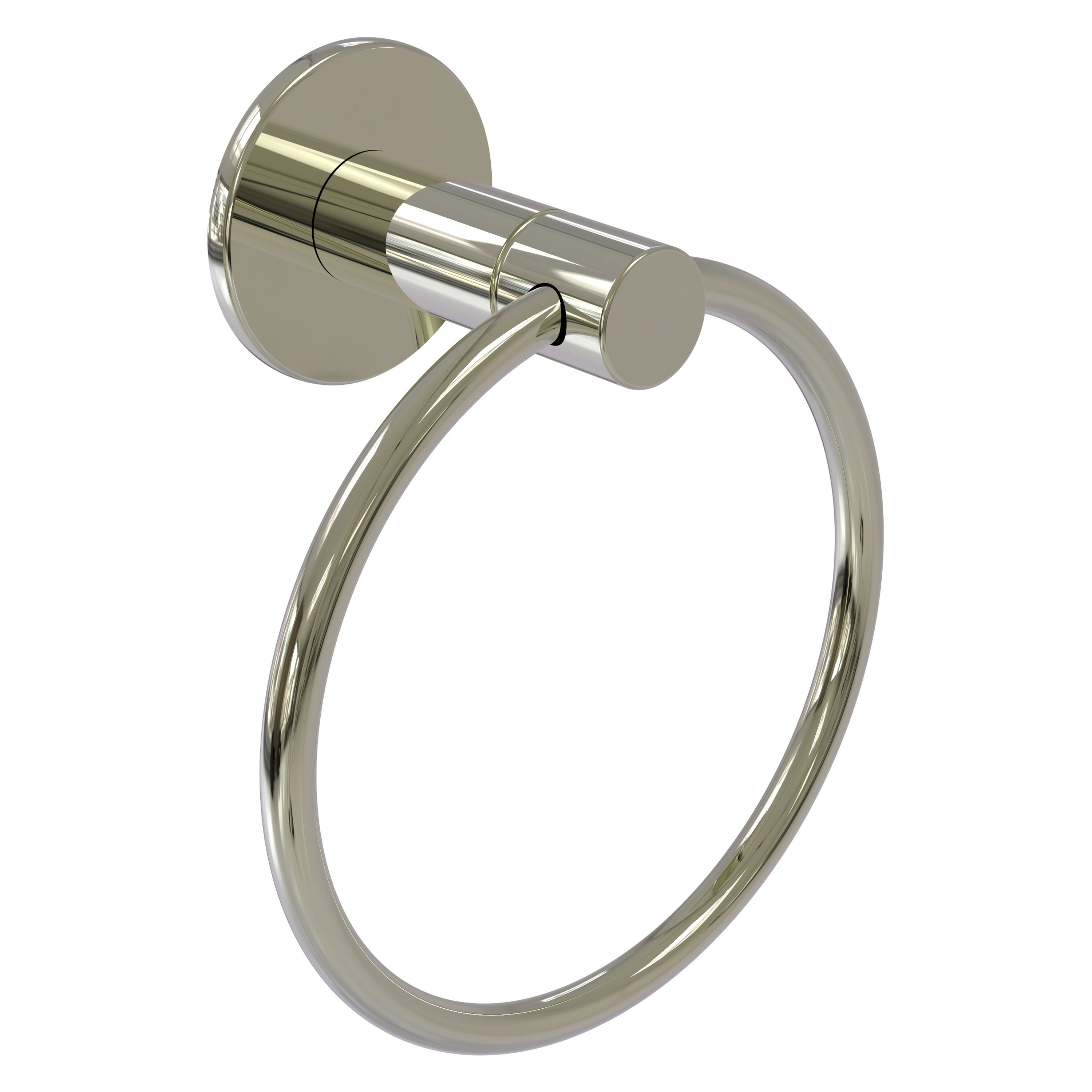 Allied Brass FR-16-PNI Fresno Polished Nickel Wall mount Single Towel Ring