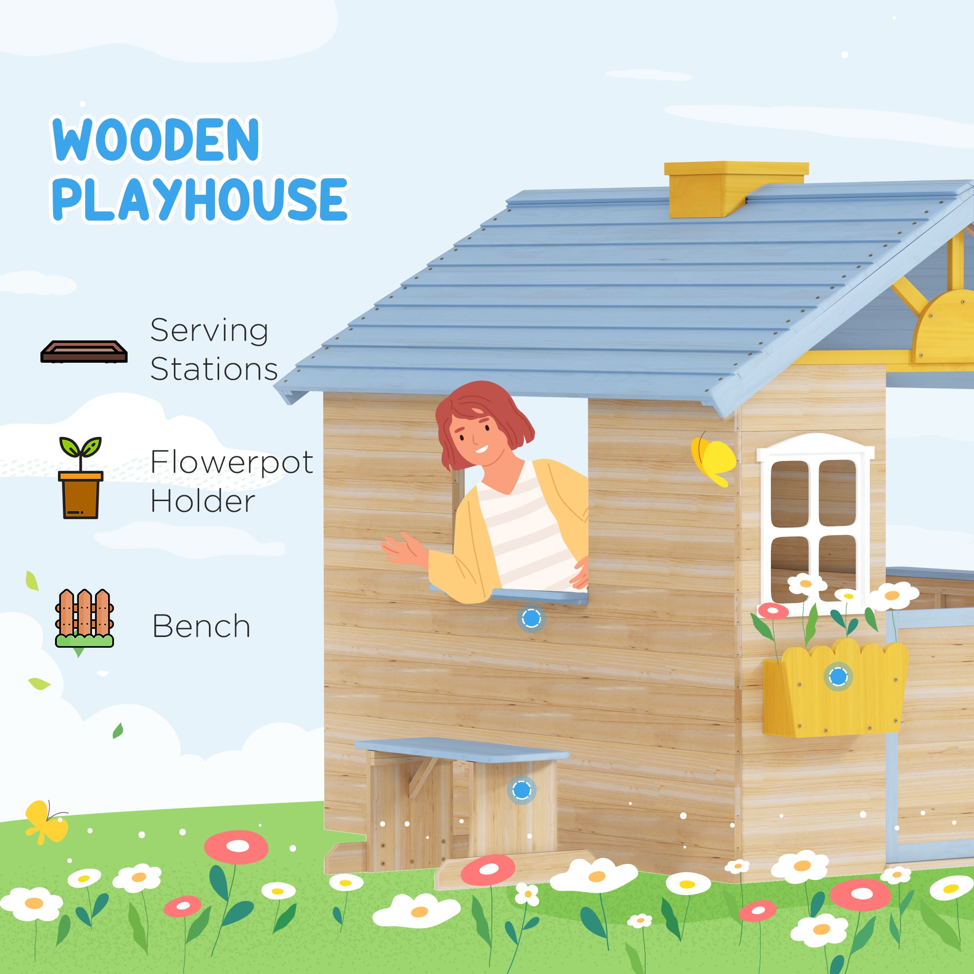 Outsunny X-345-024 playhouses - View #9