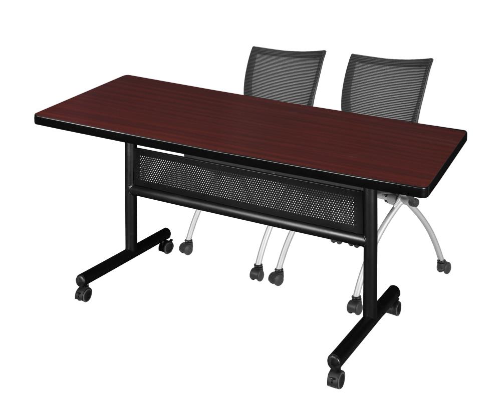 Regency MKFTM6030MH09BK Training Brown 4-Person Training Table (60-in W x 29-in H)