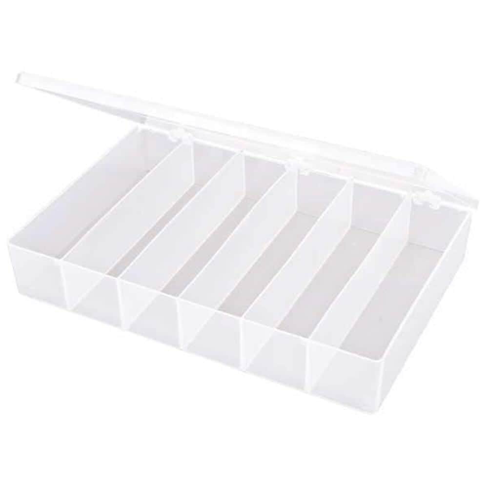 Flambeau Compartment Box with 6 compartments Plastic 2 5/16 in H x 8-1/2 in W