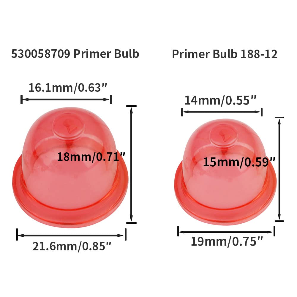 KIWDZFU Small Engine Fuel Line Primer Bulb Kit with Fuel Filters and ...