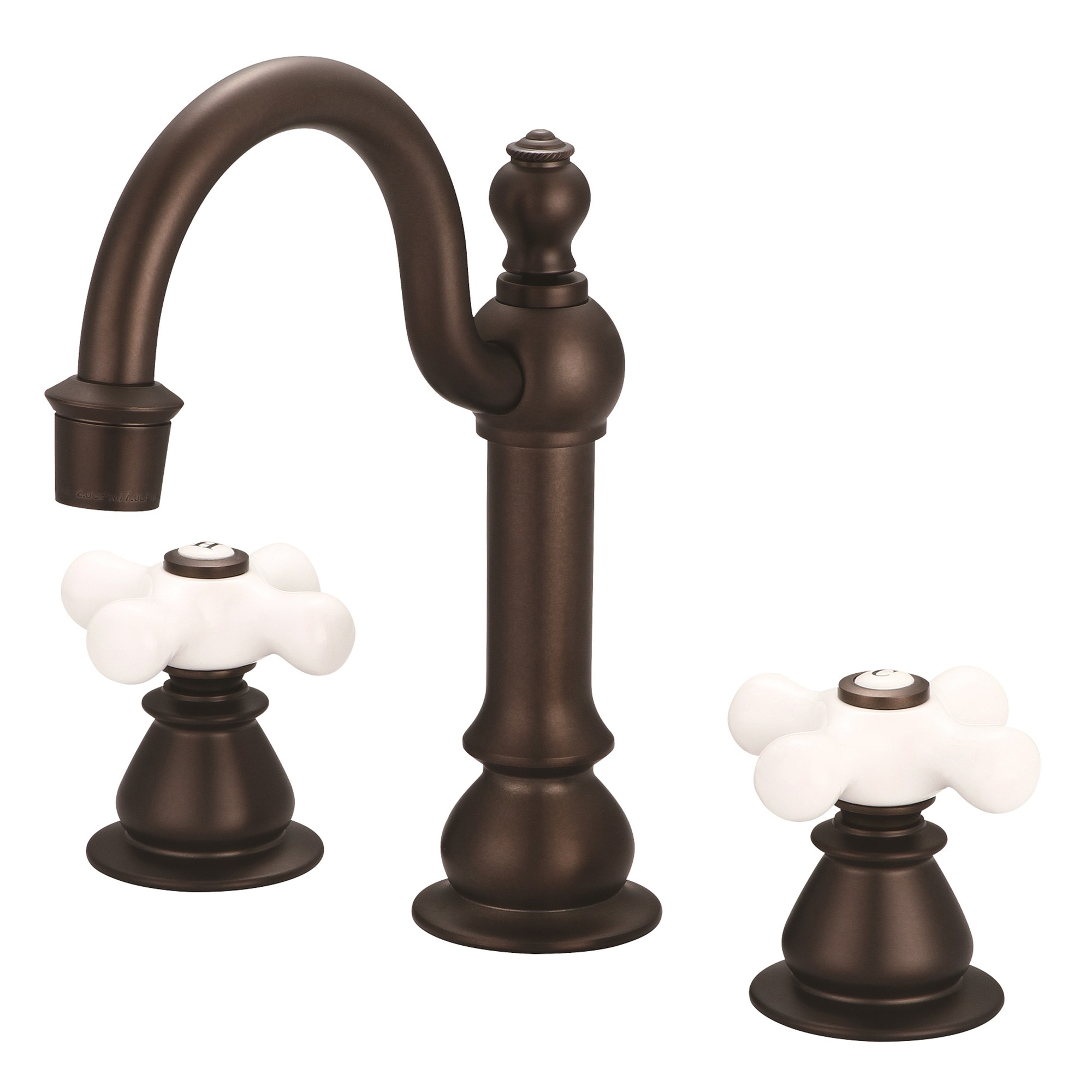 Water Creation F2-0012-03-PX F2 Oil Rubbed Bronze Widespread 2-handle High-arc Commercial/Residential Handle Bathroom Sink Faucet with Drain