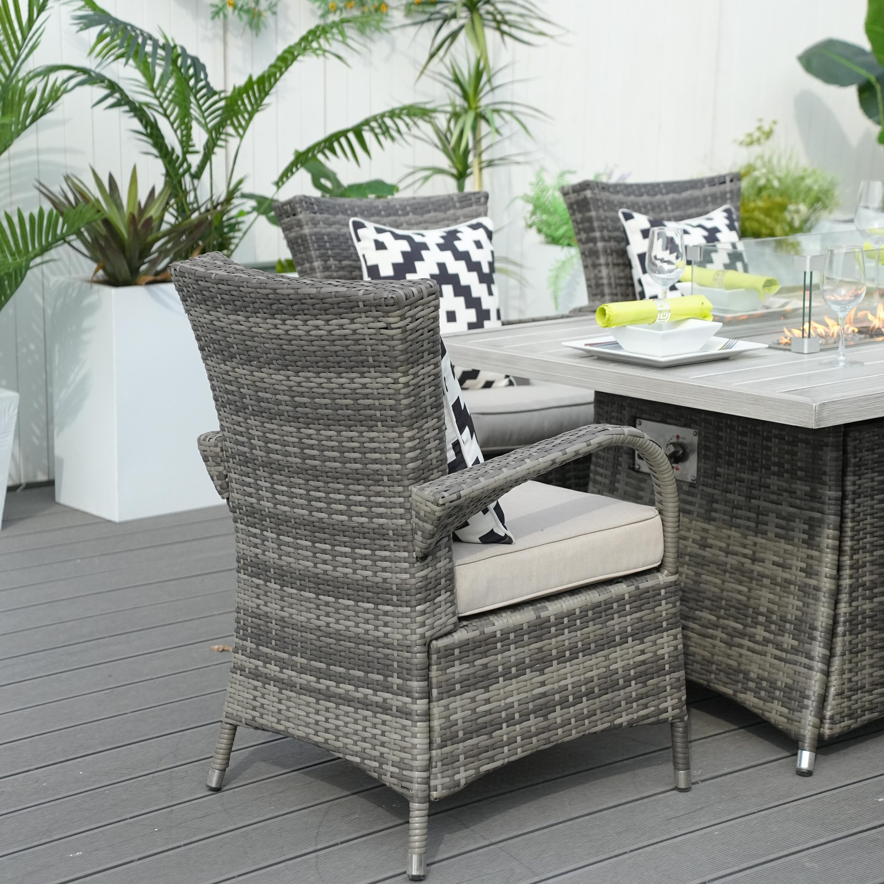 Direct Wicker DWG-06RA1122-GR Patio-Dining-Sets - View #9