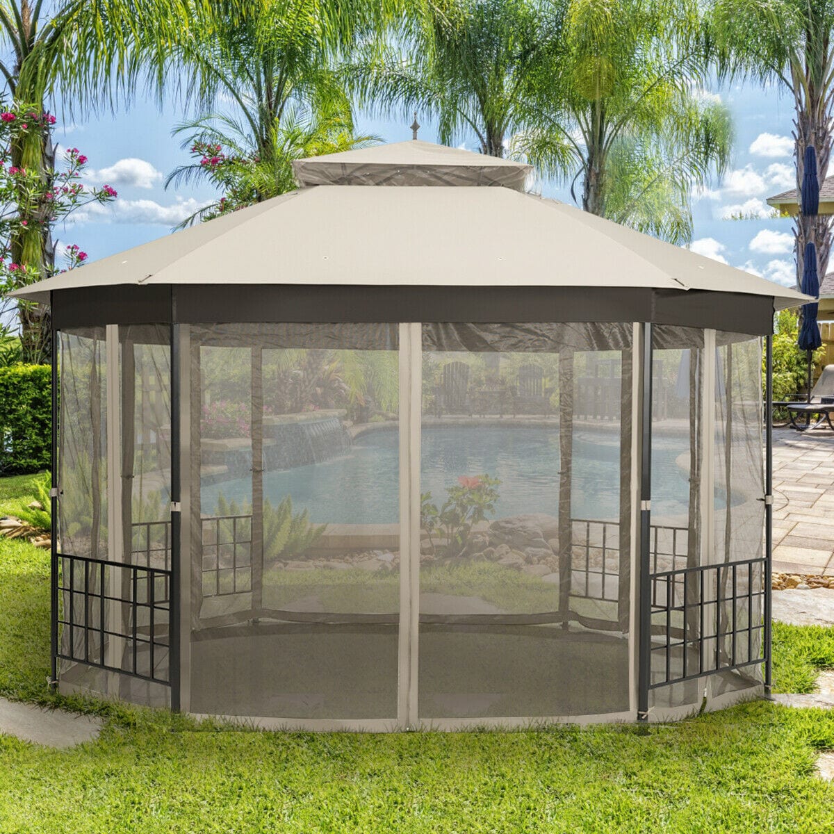 Clihome CWCH-OP70AD383BE Wood-Resin-Gazebos - View #4