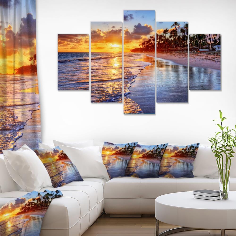 Designart 32-in H x 60-in W Coastal Print on Canvas in the Wall Art ...