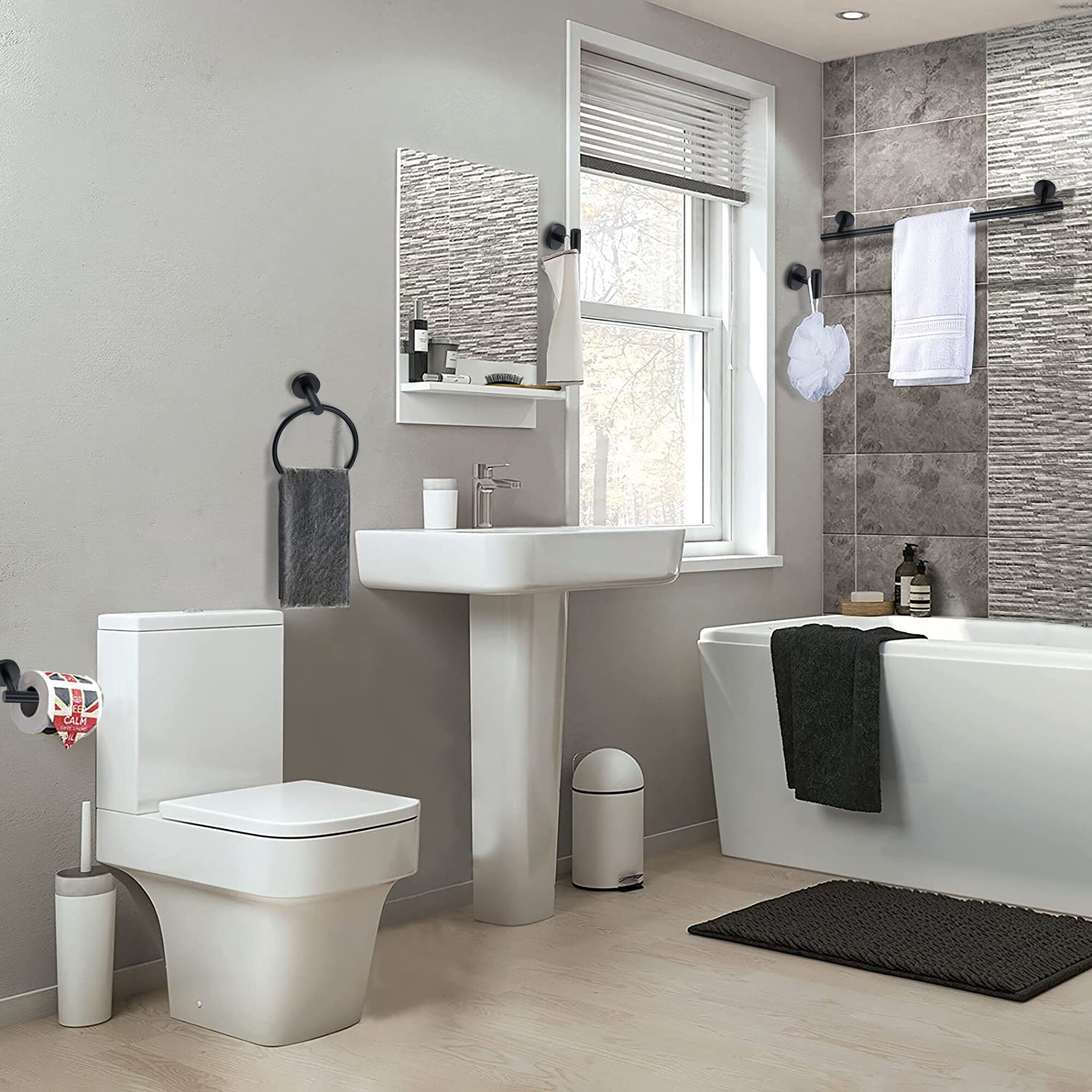 FAYMART LIGHTING FLB24989-TB-BK Decorative-Bath-Hardware-Kits - View #7