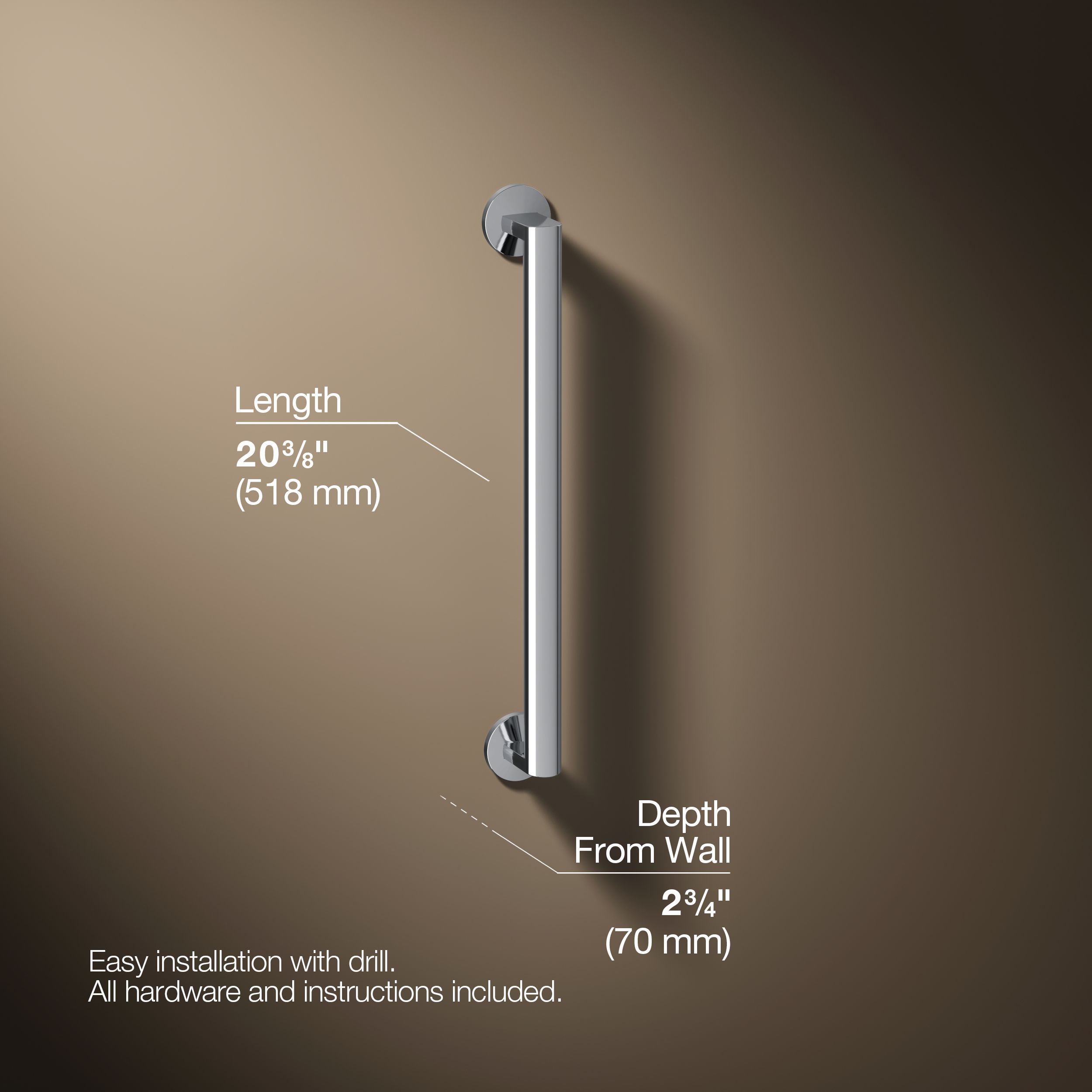 KOHLER K-25160-CP Grab-Bars - View #4