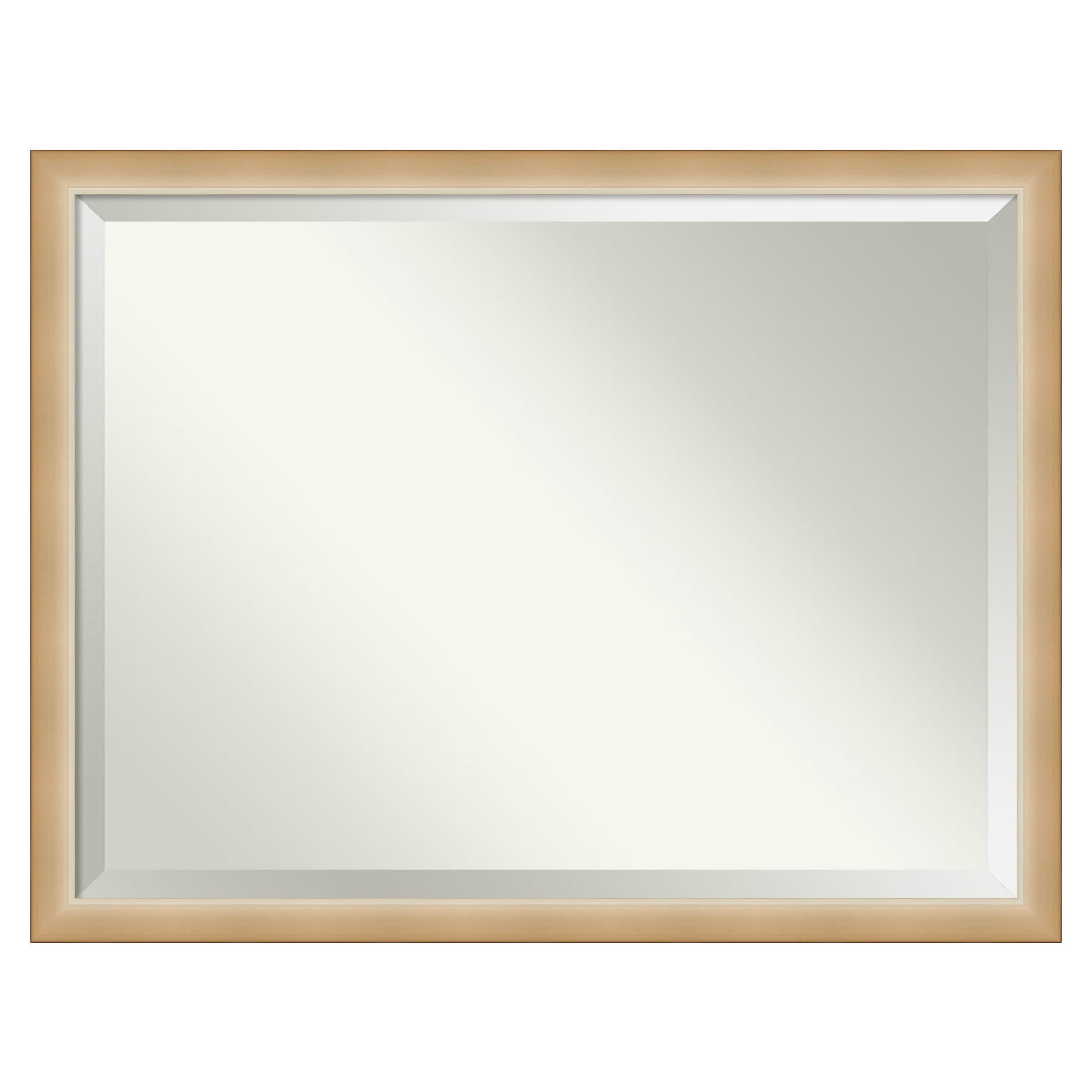 Amanti Art DSW4961025 Eva 43.25-in x 33.25-in Polished Rectangle Bathroom Vanity Mirror ( Champagne,Gold,Silver )