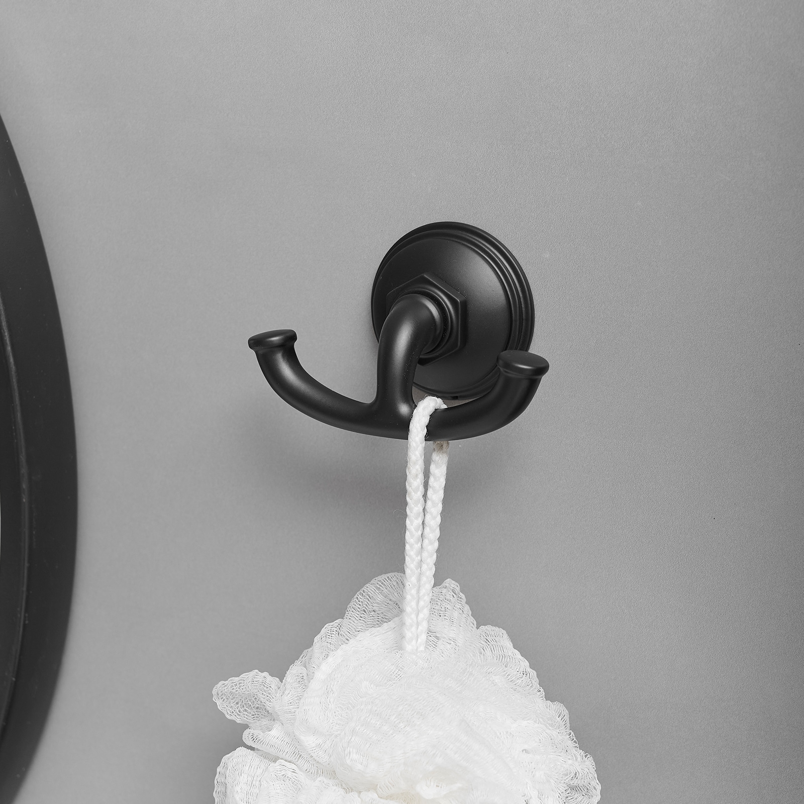 Matte Black 4-Piece Metal Bathroom Hardware Set