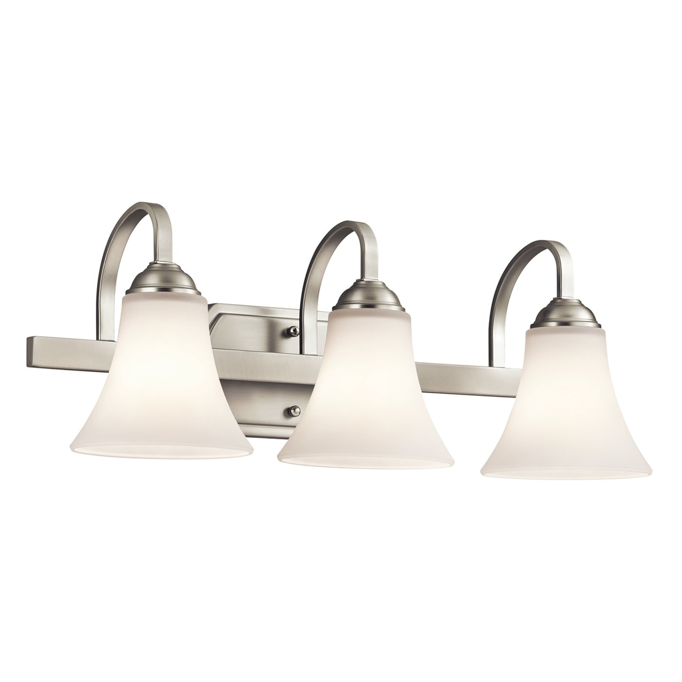 Kichler 45513NI Keiran 22-in 3-Light Brushed Nickel Transitional Vanity Light