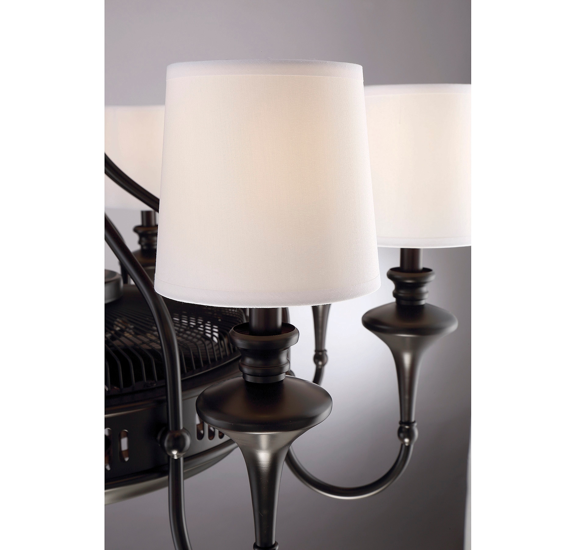 Brisa 8-Light English Bronze Chandelier with Remote