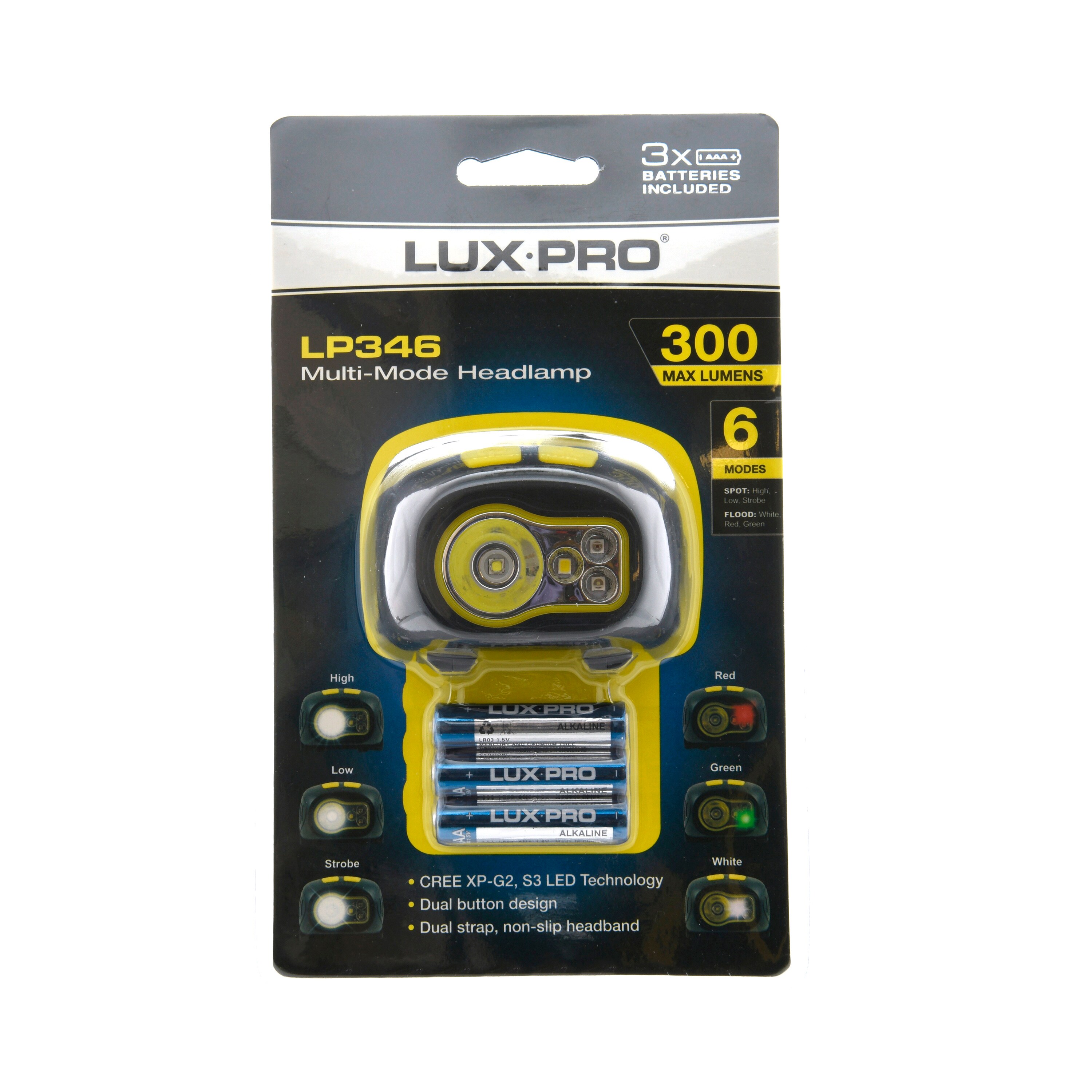 Lux-Pro 450-Lumen LED Headlamp (Battery Included) in the Headlamps