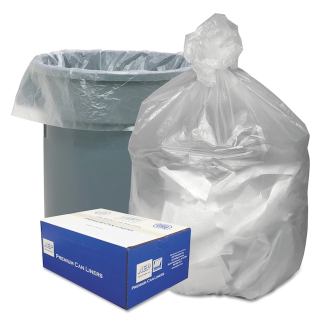 Good 'n Tuff 45-Gallons Clear Plastic Can Twist Tie Trash Bag (250-Count)  in the Trash Bags department at
