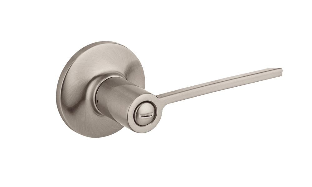 Kwikset Series Delta Satin Chrome Universal Interior Bed/Bath Privacy Door  Handle