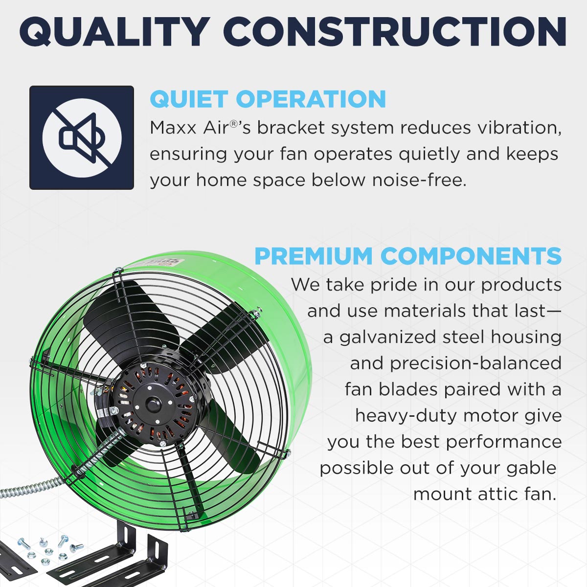 Maxx Air CX2500 GRN Gable-Vent-Fans - View #4