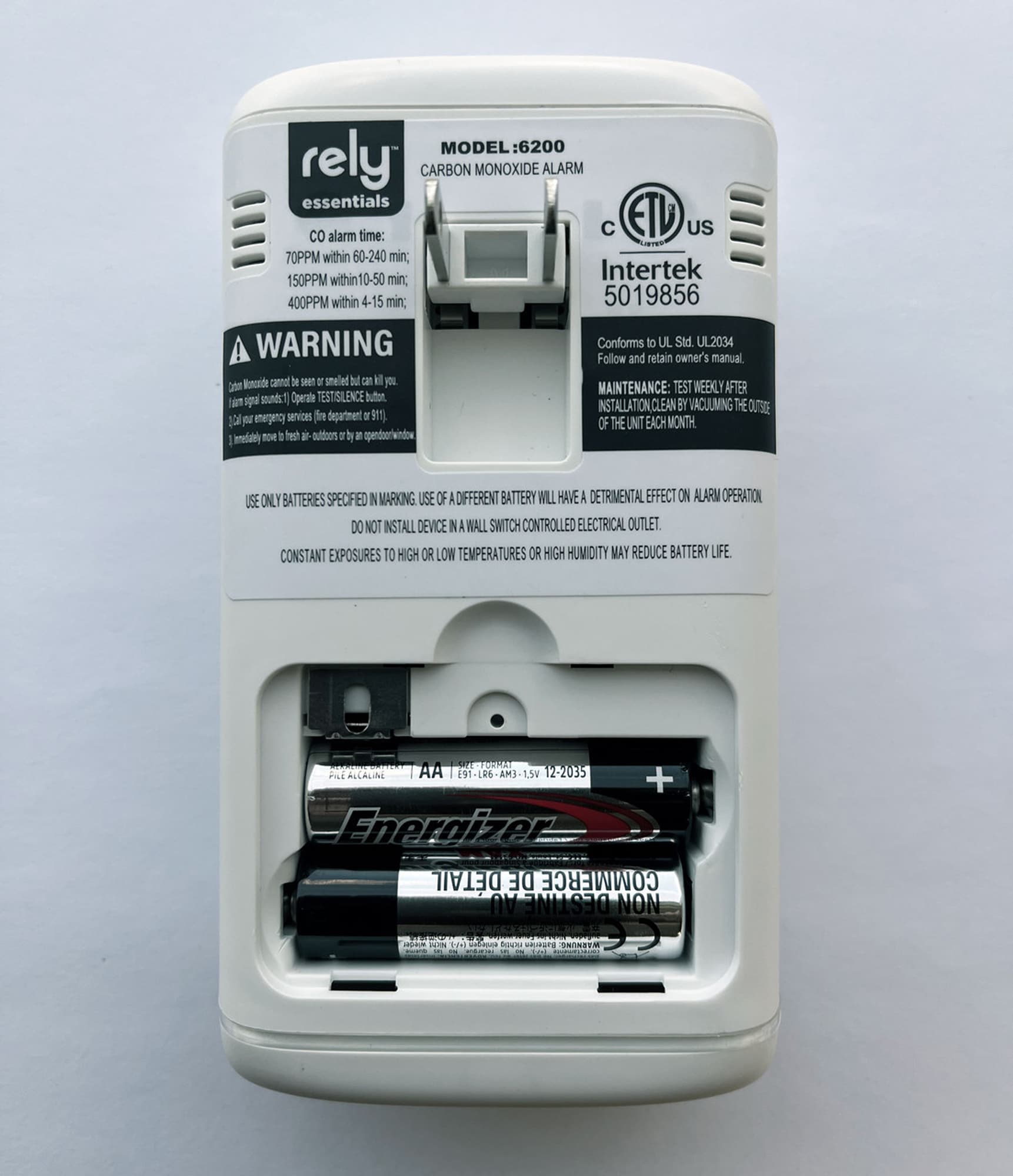Rely 6200 Carbon-Alarms - View #5