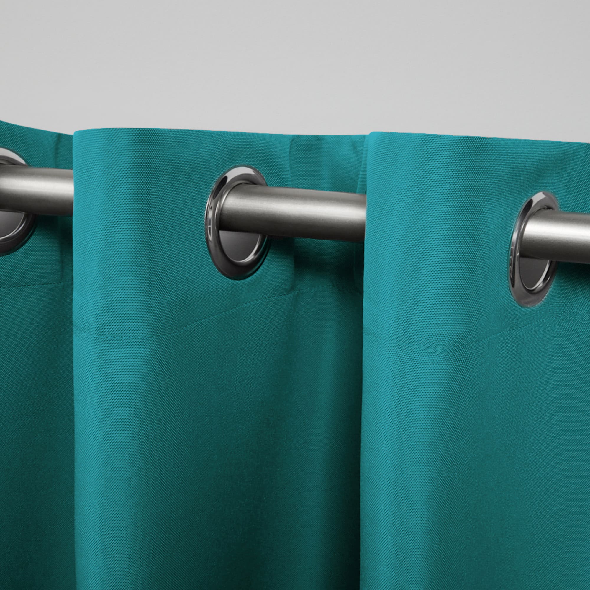 Exclusive Home 84-in Dark Teal Light Filtering Grommet Curtain Panel ...