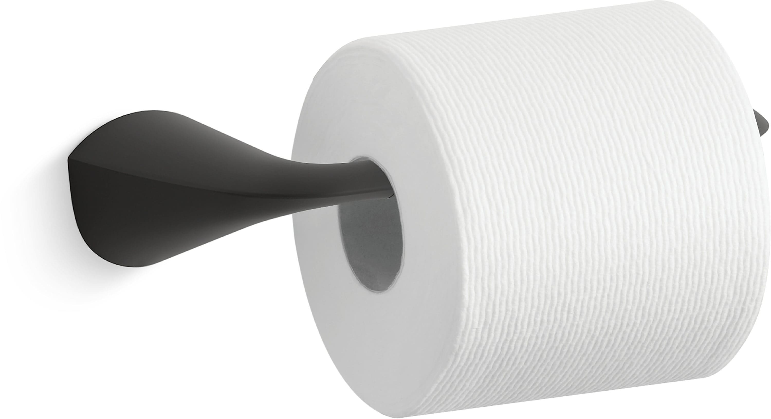 KOHLER Avail Matte Black Wall Mount Single Post Toilet Paper Holder in ...