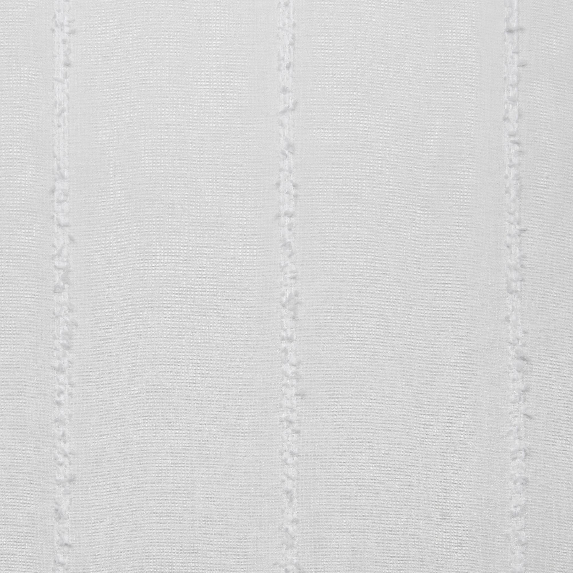 Winter White Sheer Linen Rod Pocket Curtain Panel Pair