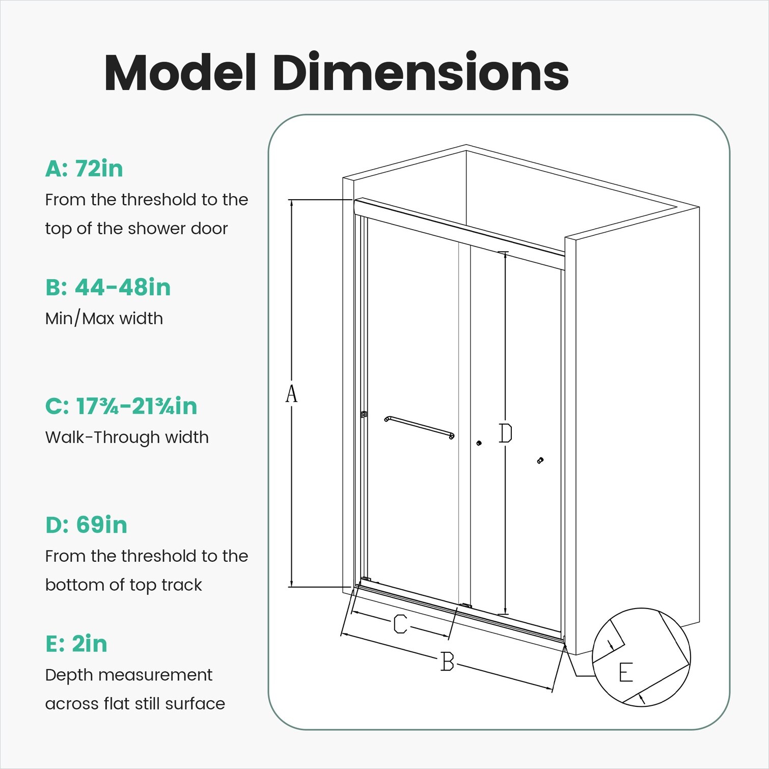 Naturefalls DZNSHN7Q6Z79 Shower-Doors - View #3