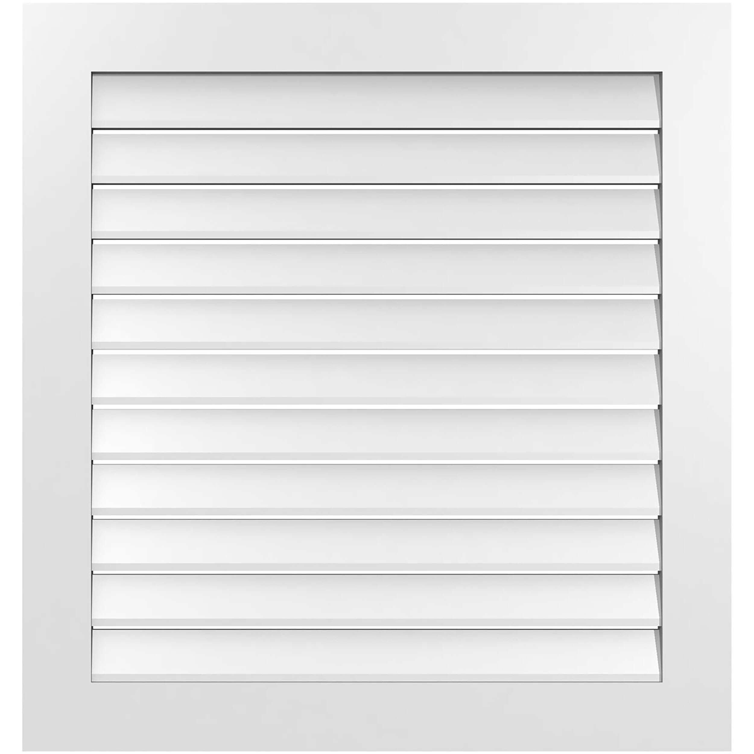 Ekena Millwork GVPVE36X3801SF 36-Inches x 38-Inches Off-white Rectangle PVC Gable Louver Vent