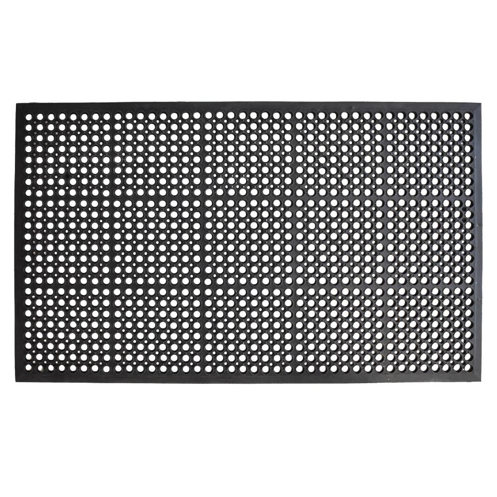 Callowaymills 5-ft x 6-ft Charcoal Rectangular Indoor or Outdoor Decorative Door  Mat in the Mats department at