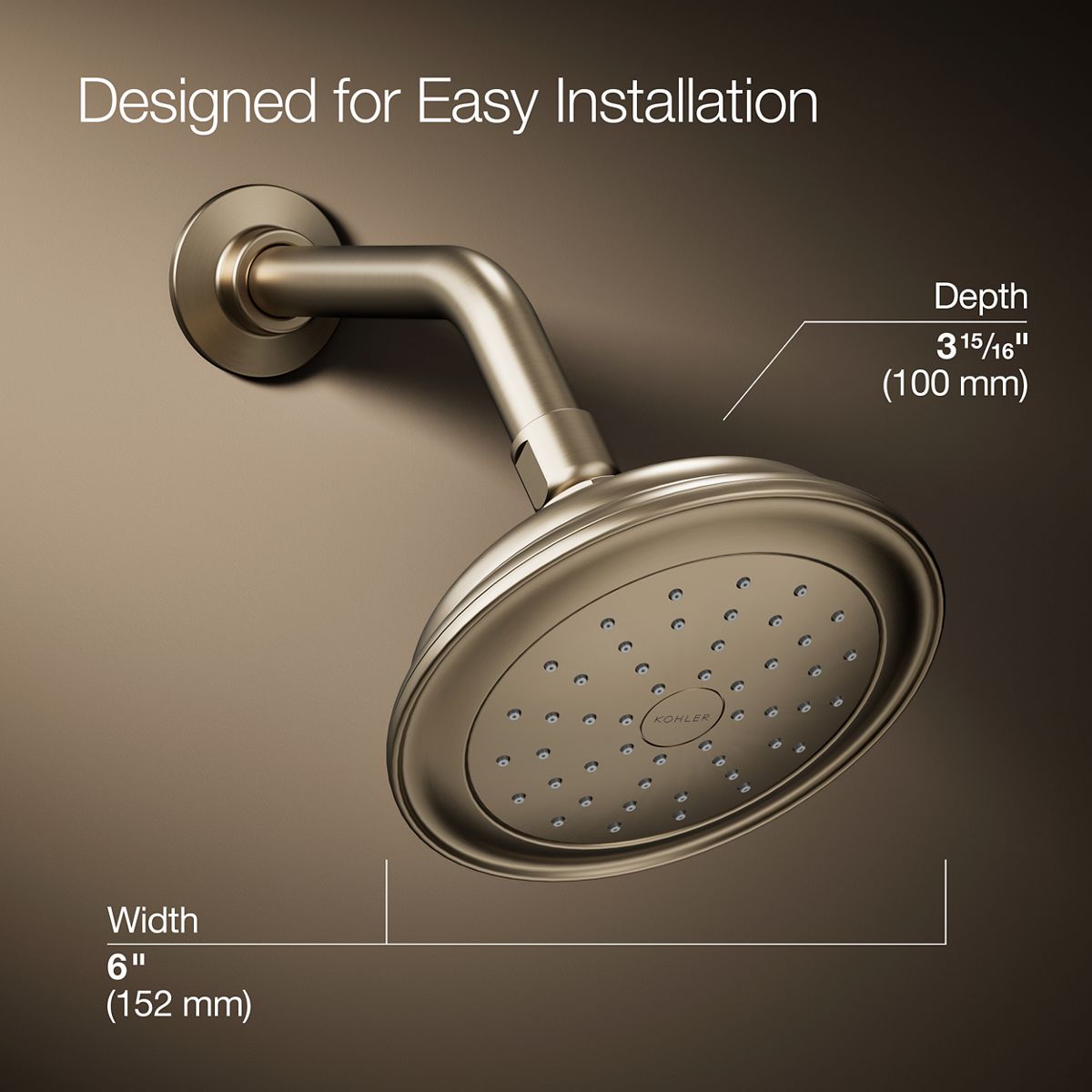 KOHLER 72773-BV Fixed-Showerhead - View #3