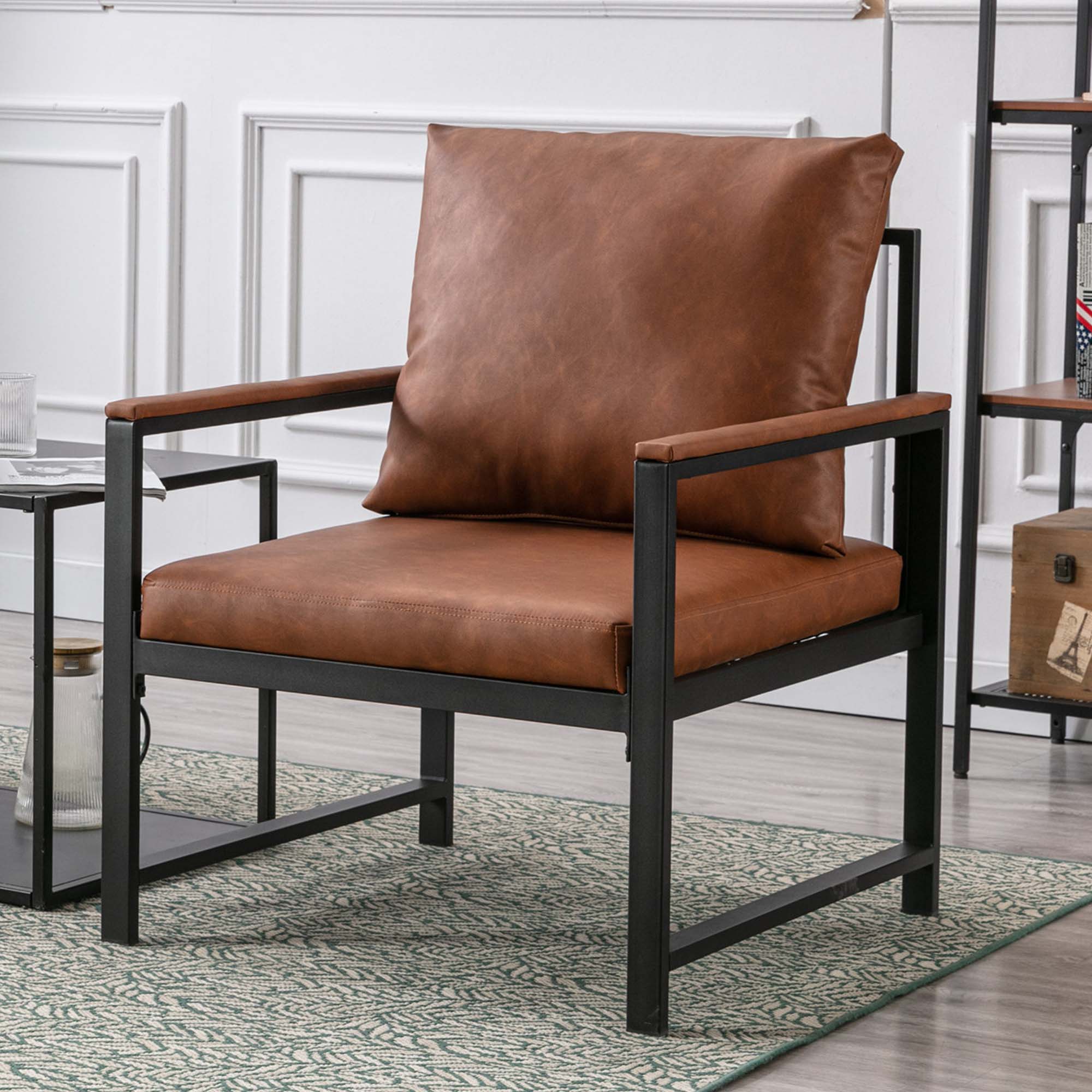 Fun Orange FUN25YZ07 Modern Orange Accent Chair