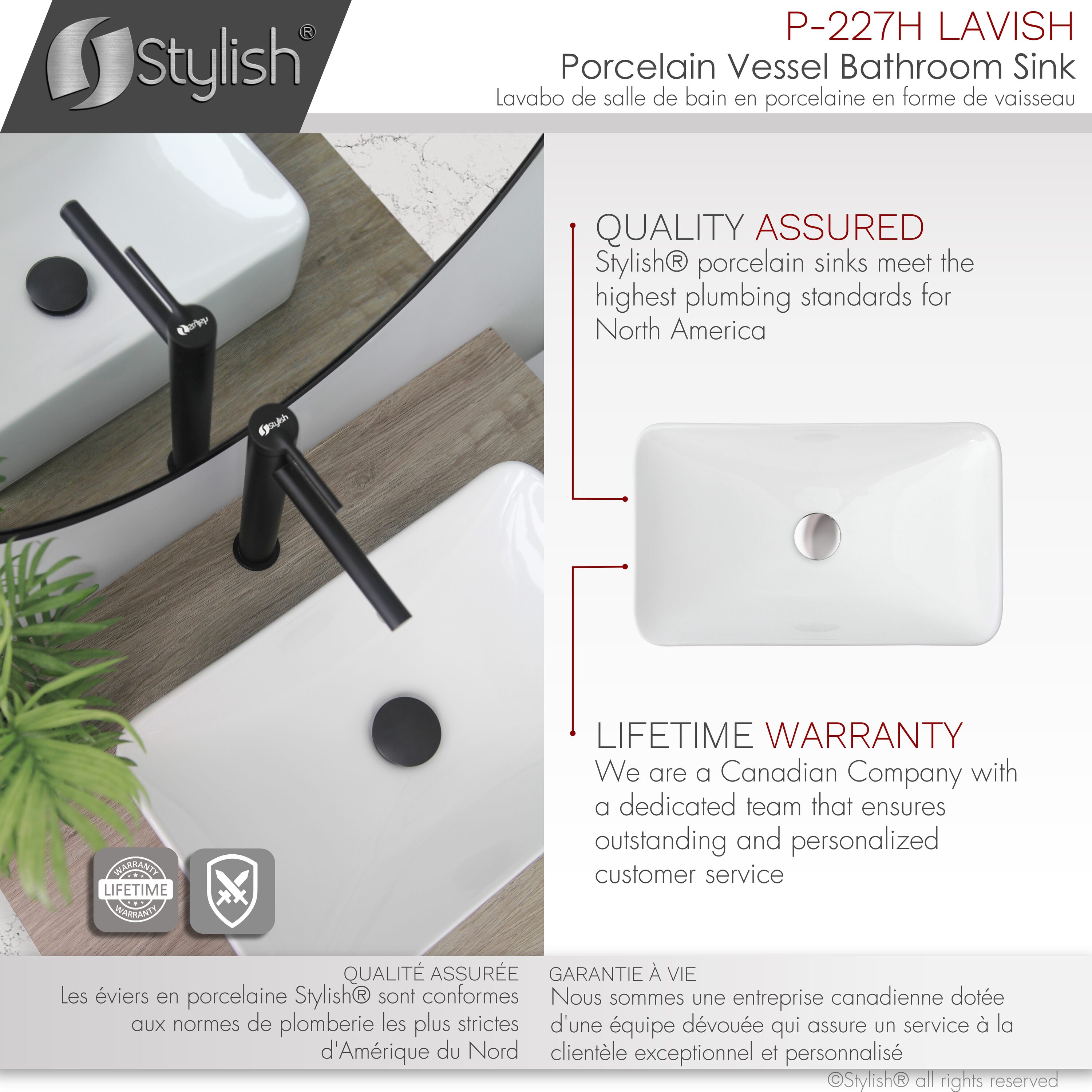 Stylish P-227H Bath-Sink - View #7
