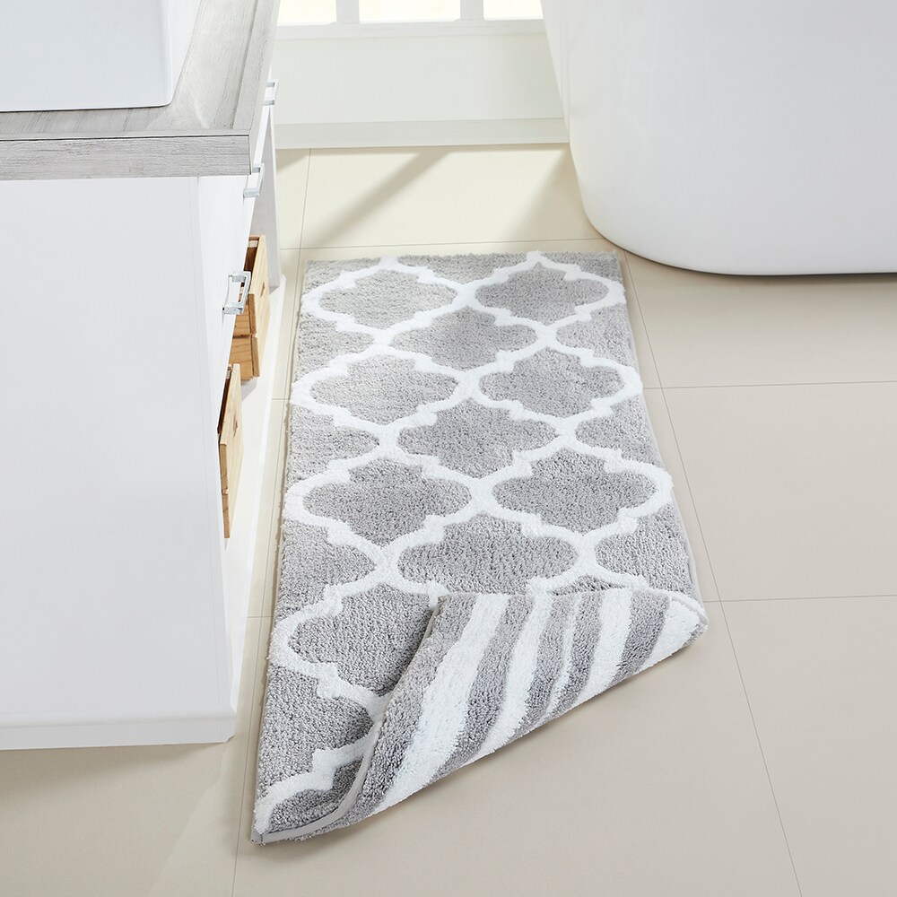 Cannon Cotton Striped Reversible Soft-Touch Bath Rug 2 piece set