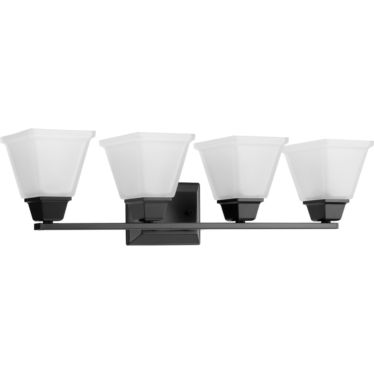 Progress Lighting Clifton Heights 4-Light Matte Black Farmhouse Chandelier