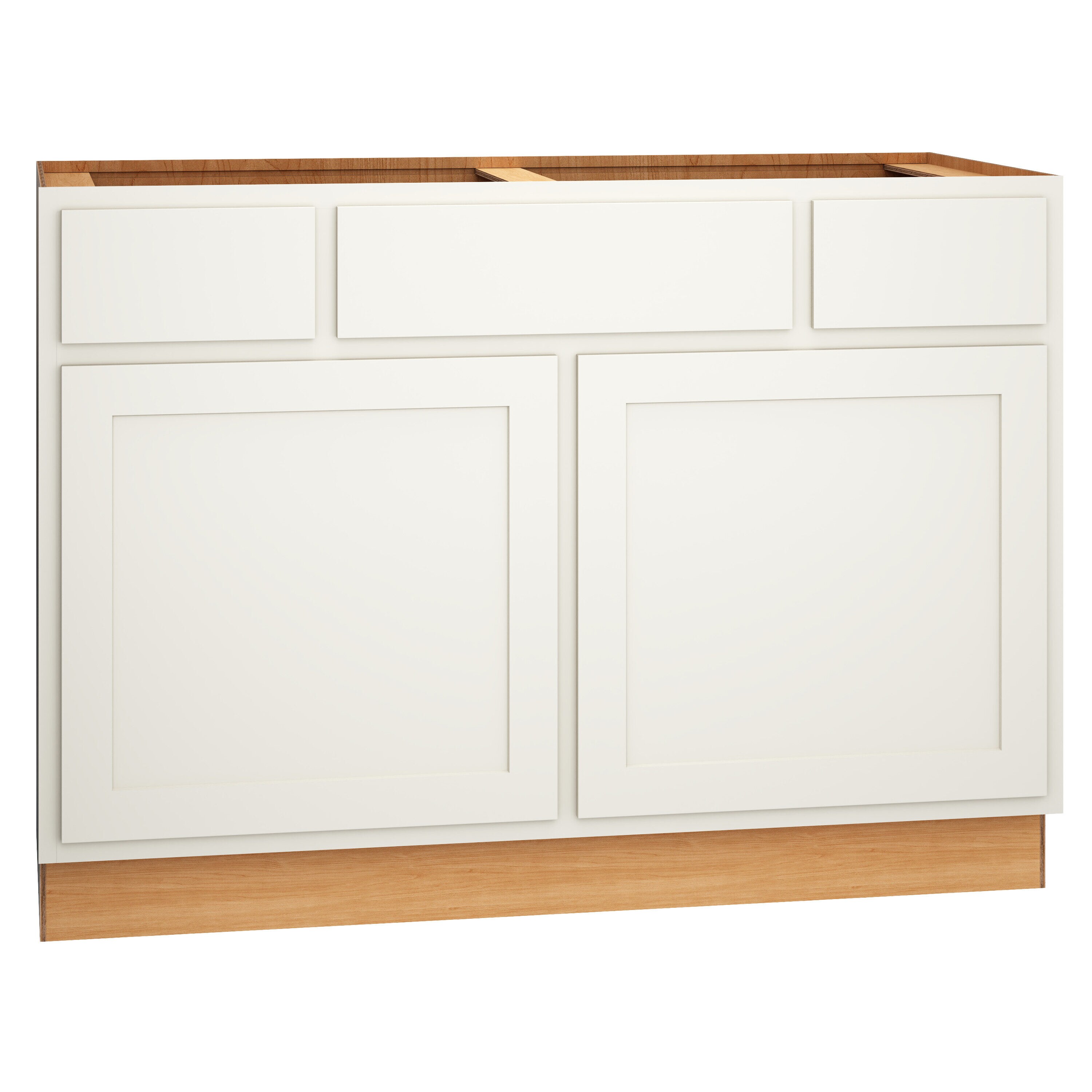 Diamond Express Jamestown 48-in White Partial Overlay Bathroom Vanity 