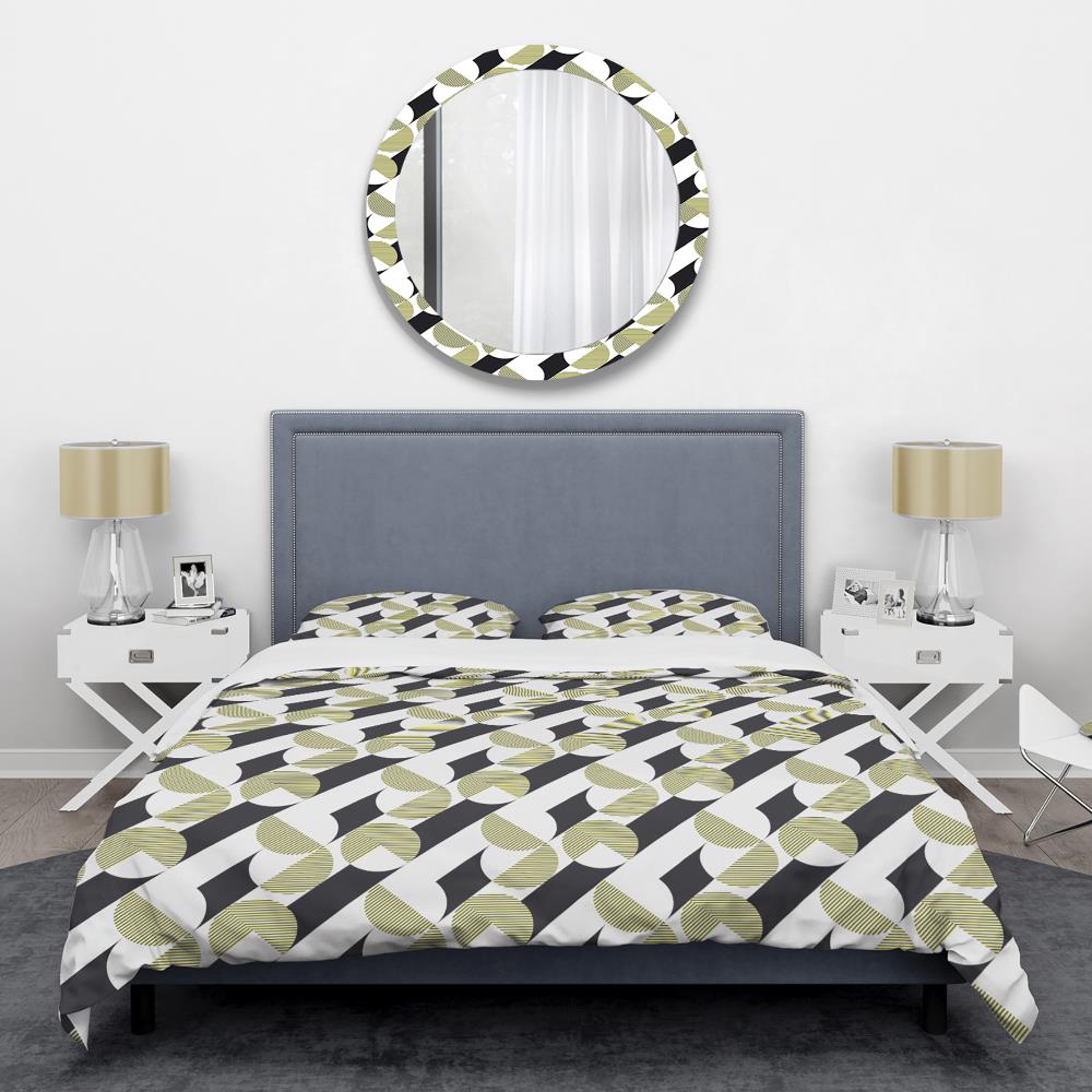 Designart BED24409-T 3 -Piece Black Twin Duvet cover Set