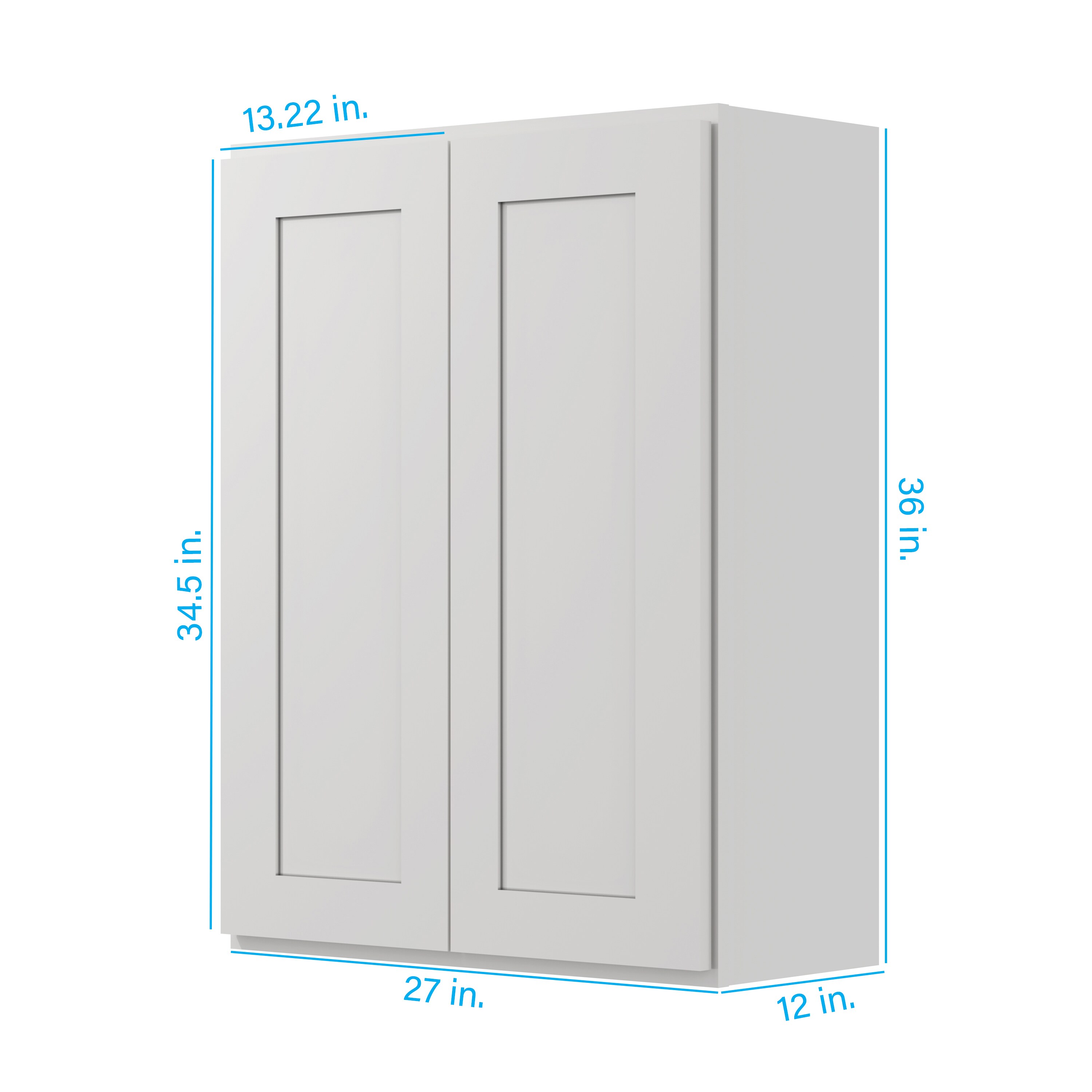 RELIABILT Fairplay 27-in W x 36-in H x 12-in D White Door Wall Ready To ...