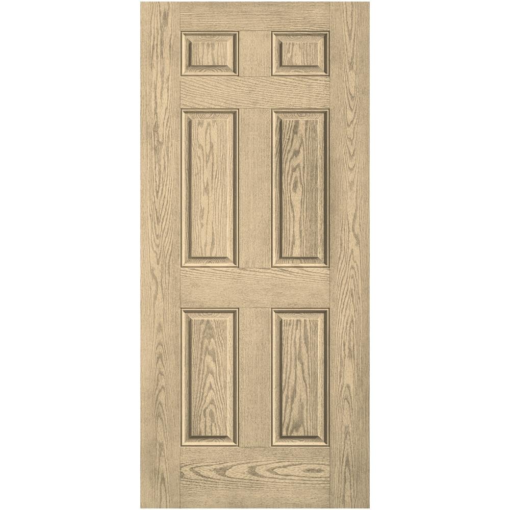 Therma-Tru Benchmark Doors TTBS629891 32-in x 80-in Fiberglass Universal Reversible Ready To Paint Slab Door Single Front Door Insulating Core