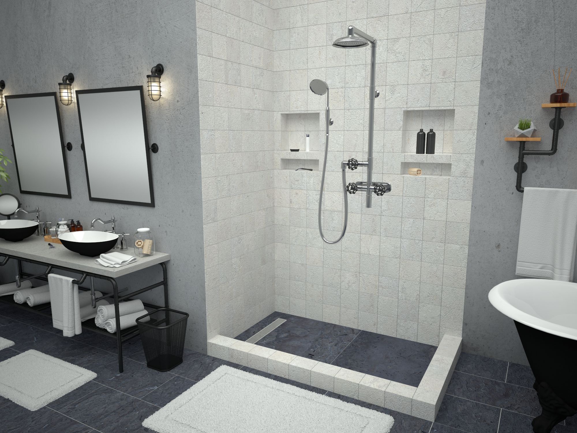 Tile Redi RT4860LDR-PVC-SQPC Shower-Floors - View #8