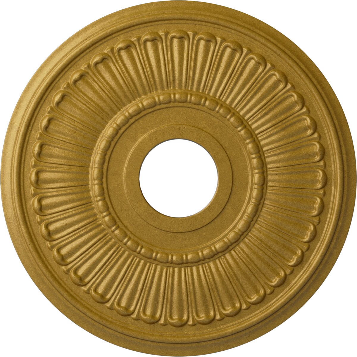 Ekena Millwork CM16MLPGS Melonie 16-in W x 16-in L Painted Pharaohs Gold Polyurethane Whole Ceiling Medallion