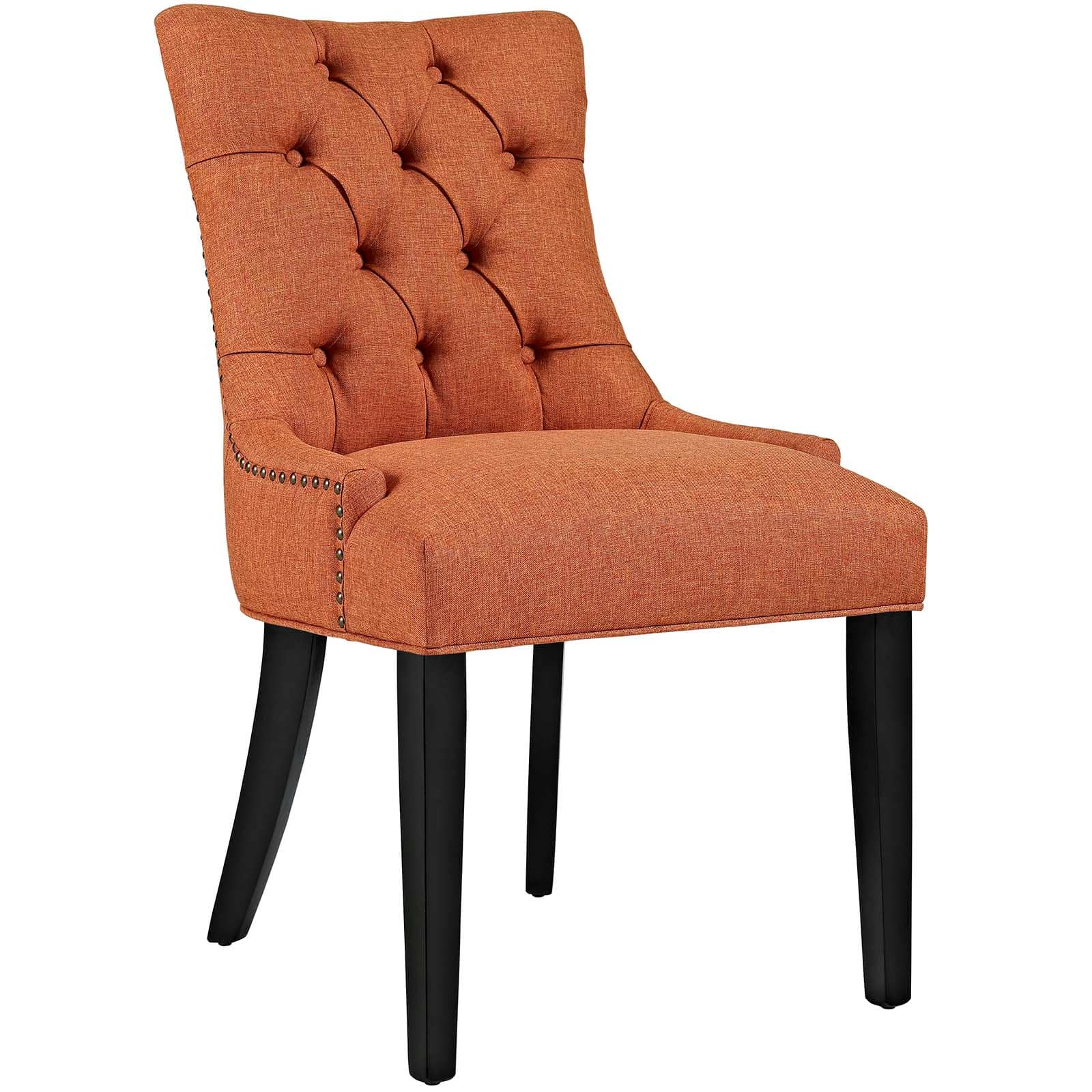 Regent Tufted Fabric Dining Chair in Orange