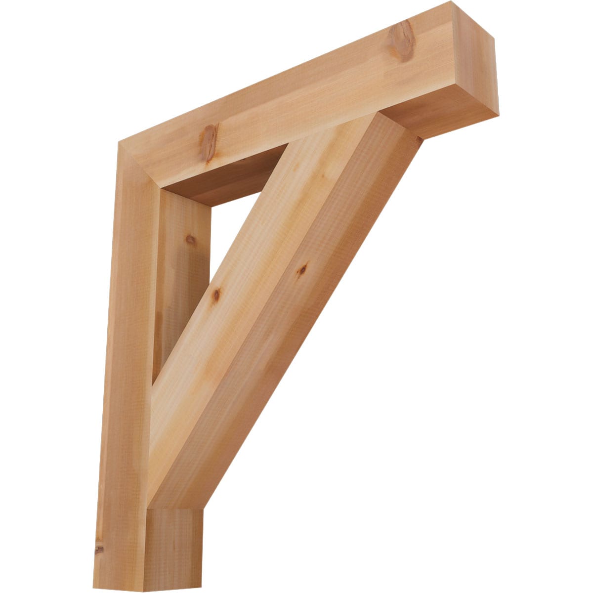 Ekena Millwork BKT06X34X38TRA05SWR Traditional block smooth 5-1/2-in x 34-in x 38-in Western red cedar Brown Wood Standard bracket