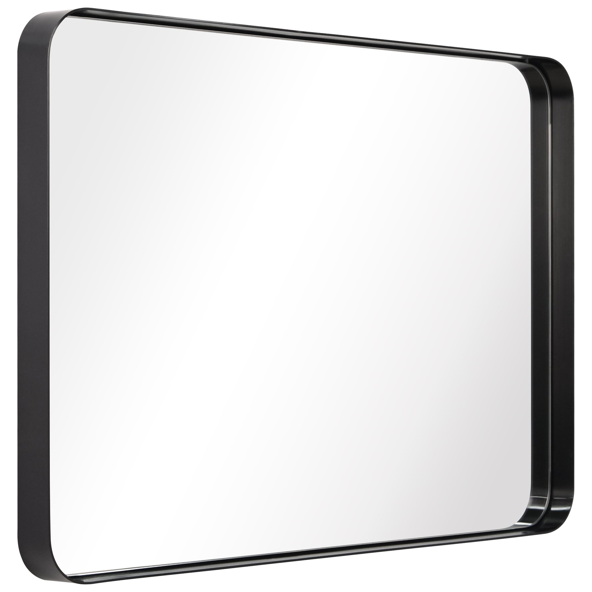 Sleek Silver Stainless Steel 24" x 36" Rectangular Wall Mirror