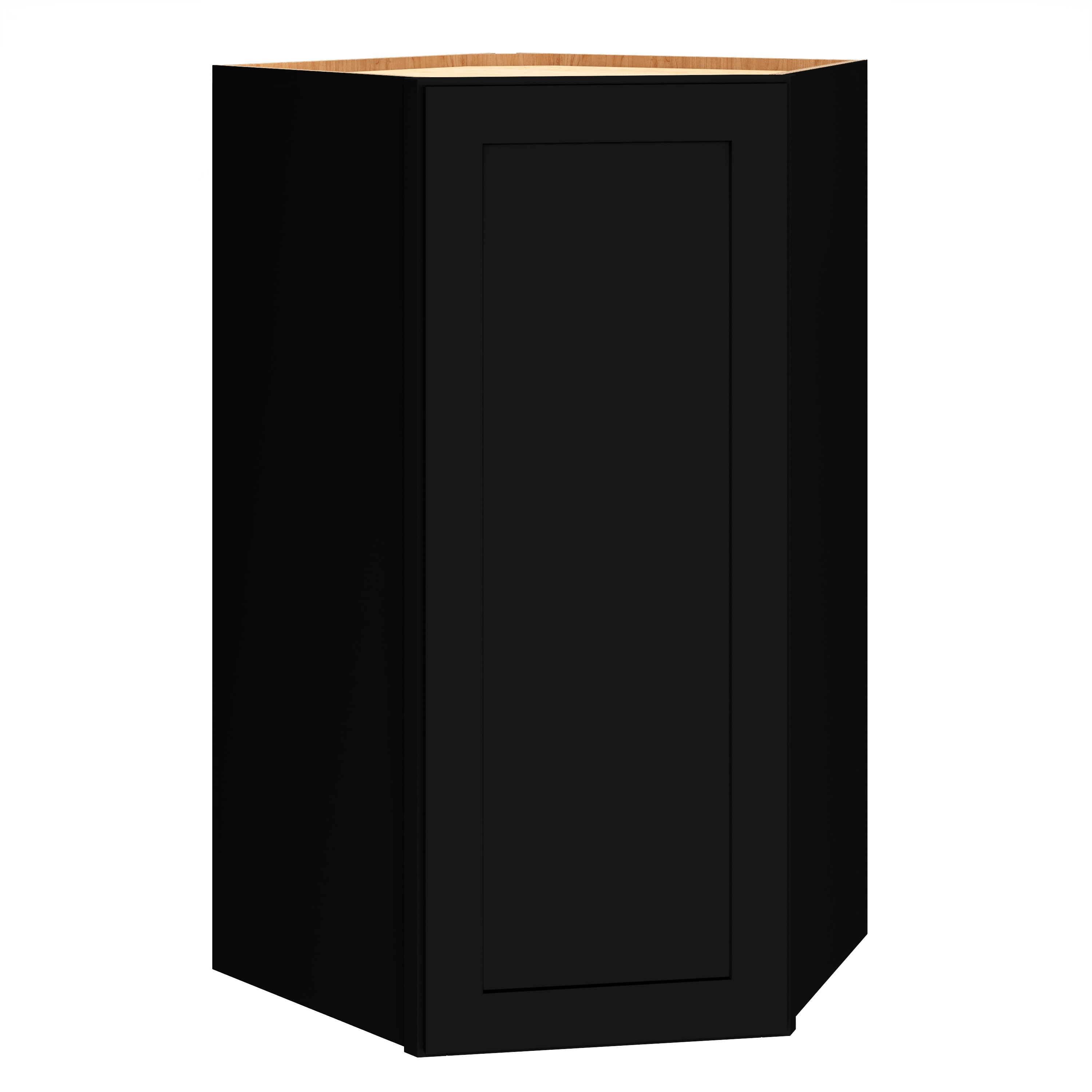 Diamond Express 61I-DW392424R Jamestown 24-in W x 39-in H x 24-in D Black Diagonal Corner wall Fully assembled Plywood Cabinet (Recessed Panel Shaker)