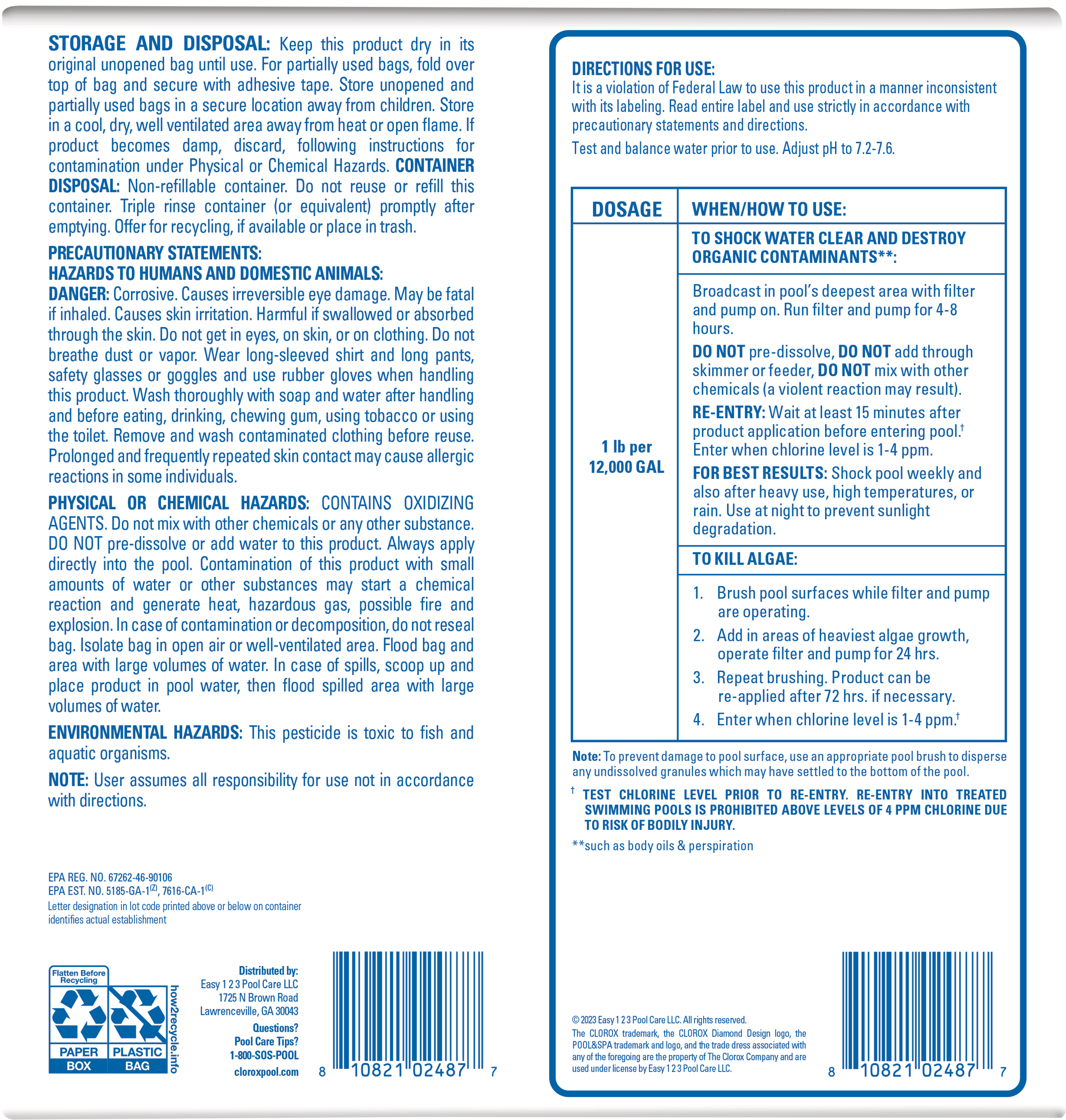 Clorox Pool&Spa 6-Pack 16 oz Pool Shock