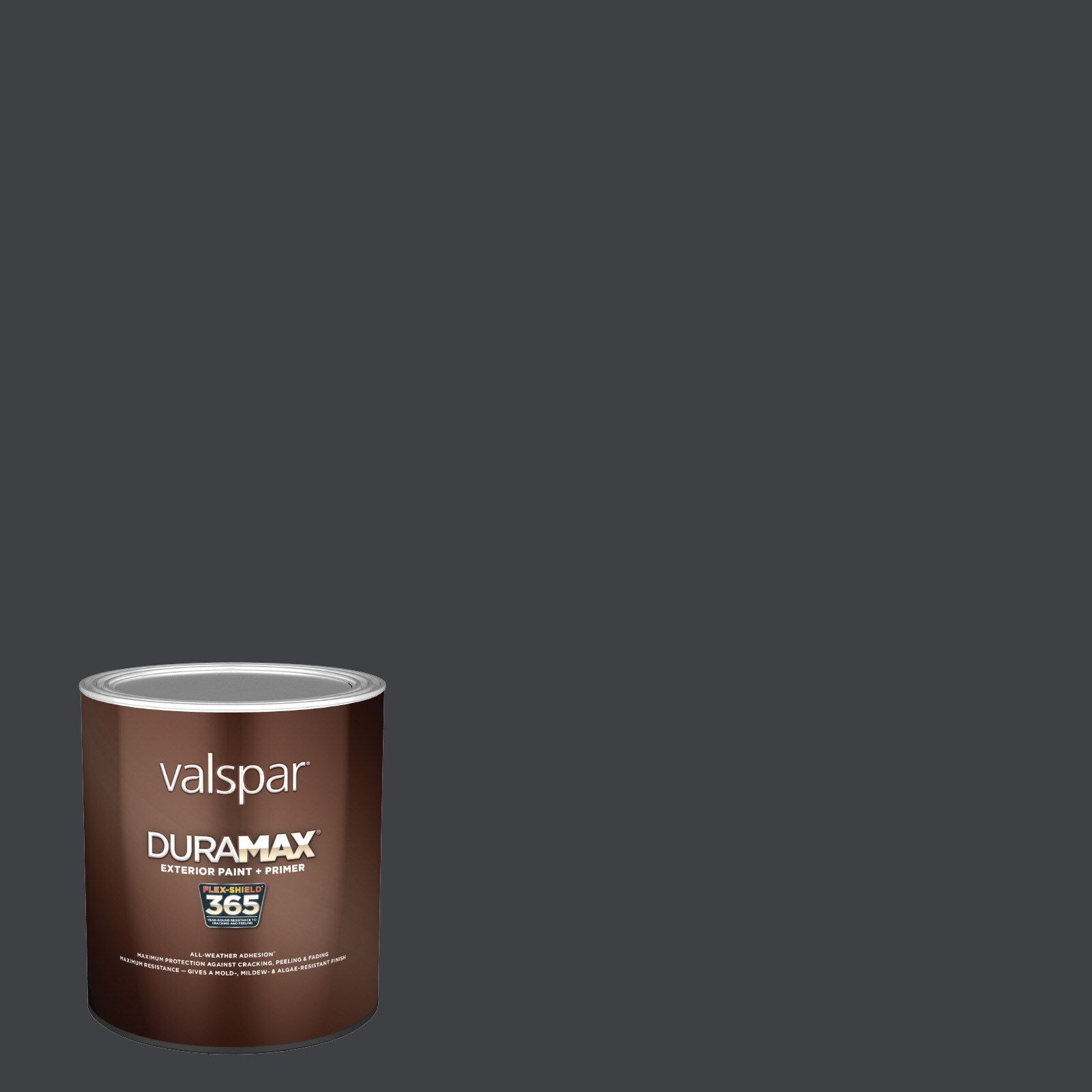 Valspar Duramax Satin Dark Kettle Black 4011-2 Latex Exterior Paint + Primer  (1-quart) in the Exterior Paint department at