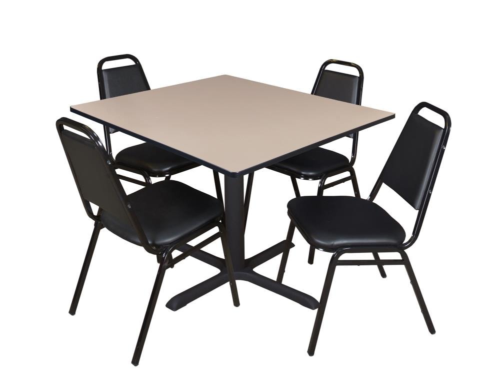 Regency TB4848BE29BK Breakroom Off-white 4-Person Training Table (48-in W x 29-in H)