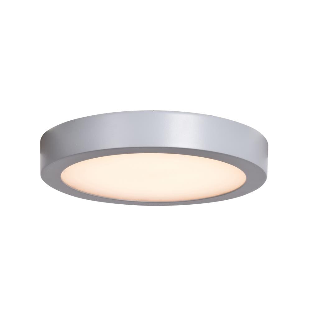Access Lighting 20801LEDD-SILV/ACR Strike 2.0 1 -Light 9.5-in Gloss Gray Integrated LED Flush Mount Light