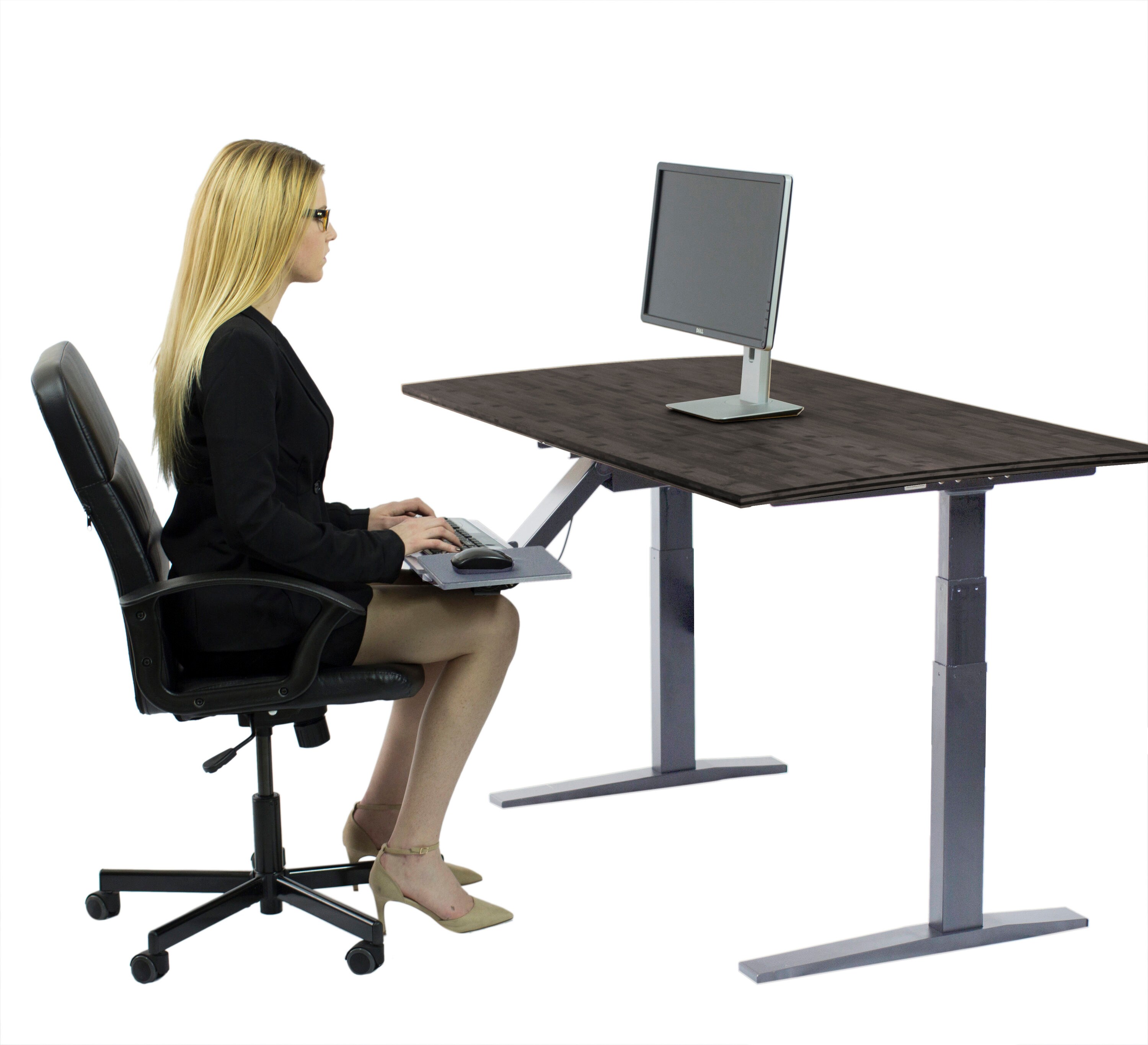 Uncaged Ergonomics 48-in Black Modern/Contemporary Standing Desk in the ...