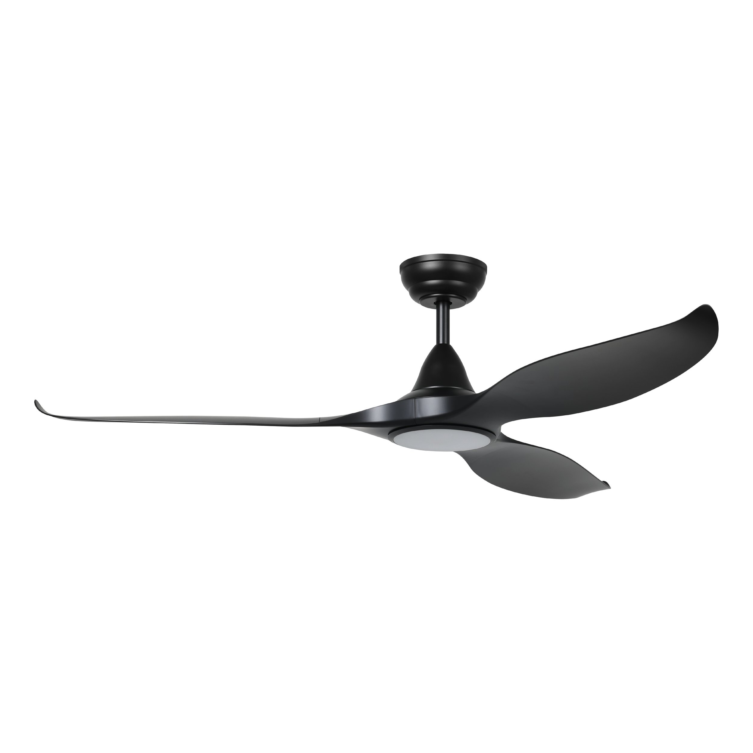 EGLO 235224-6002A Tirol 60 Integrated LED Black with Black Blades Ceiling Fan With Light - Remote Included ( 3 -Blade )