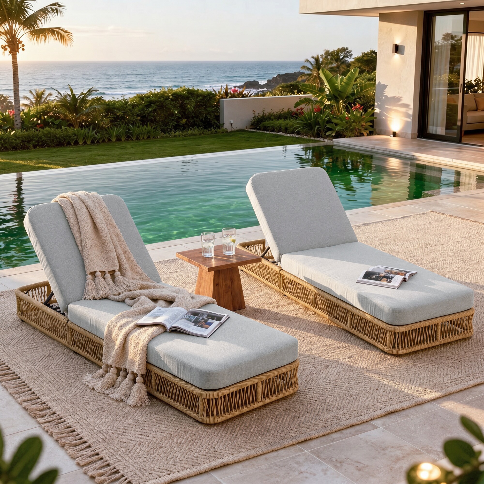 Dreamsidea LS-OD0015-BR-LGRAY-2 Patio-Chairs - View #2